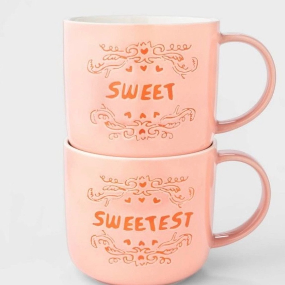 Opalhouse “Sweet” Valentine’s Day Coffee Mugs‎ (Set of 2) Limited Edition Target